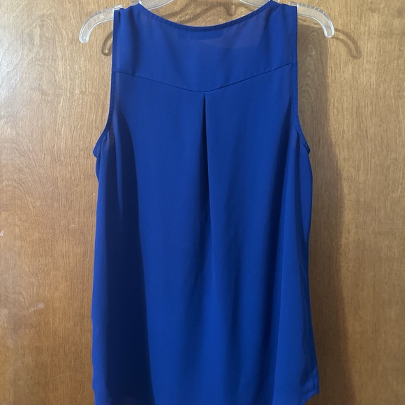 Apt 9. women’s Blue Sleeveless Button Front Blouse - Picture 7 of 10